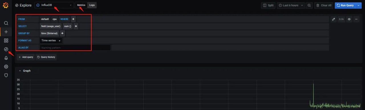 docker: influxDb + telegraf + grafana 自动监控