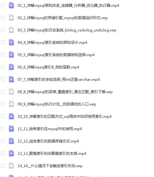 数据库Mysql/SQLServer数据库设计 架构设计教程源码(30套)