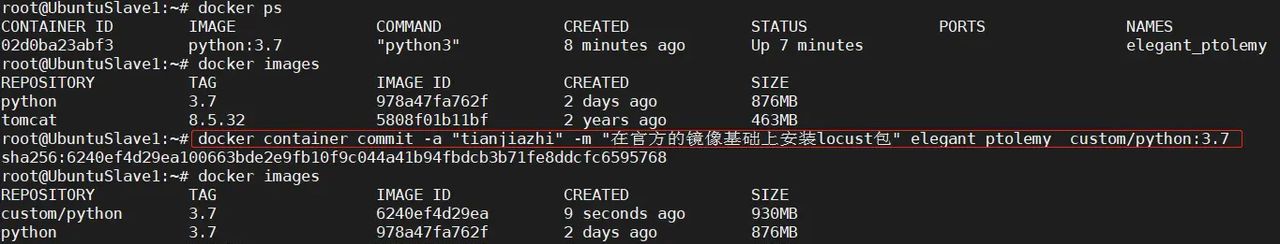 docker container commit