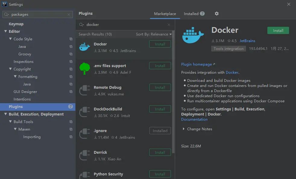 idea maven 打包推送docker以及私库