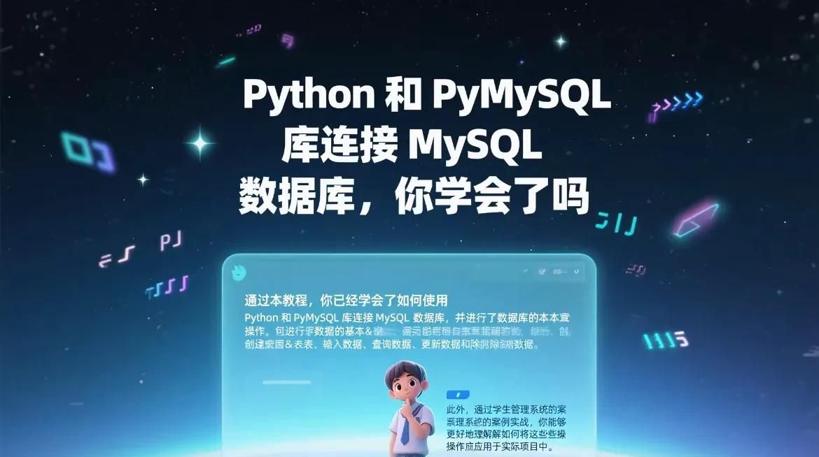 用Python玩转MySQL的全攻略，从环境搭建到项目实战全解析