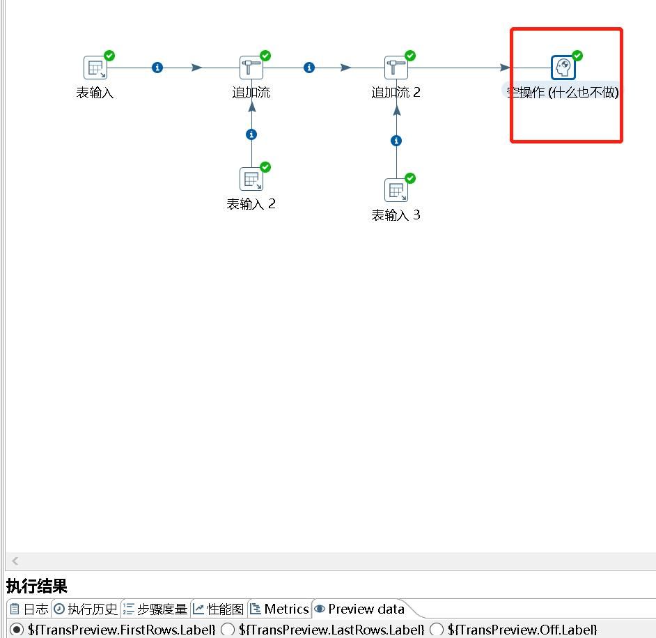 kettle——追加流(相当于union all)