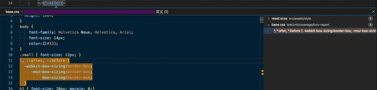 VSCode Ctrl+鼠标左键一直出现CSS样式定义的问题
