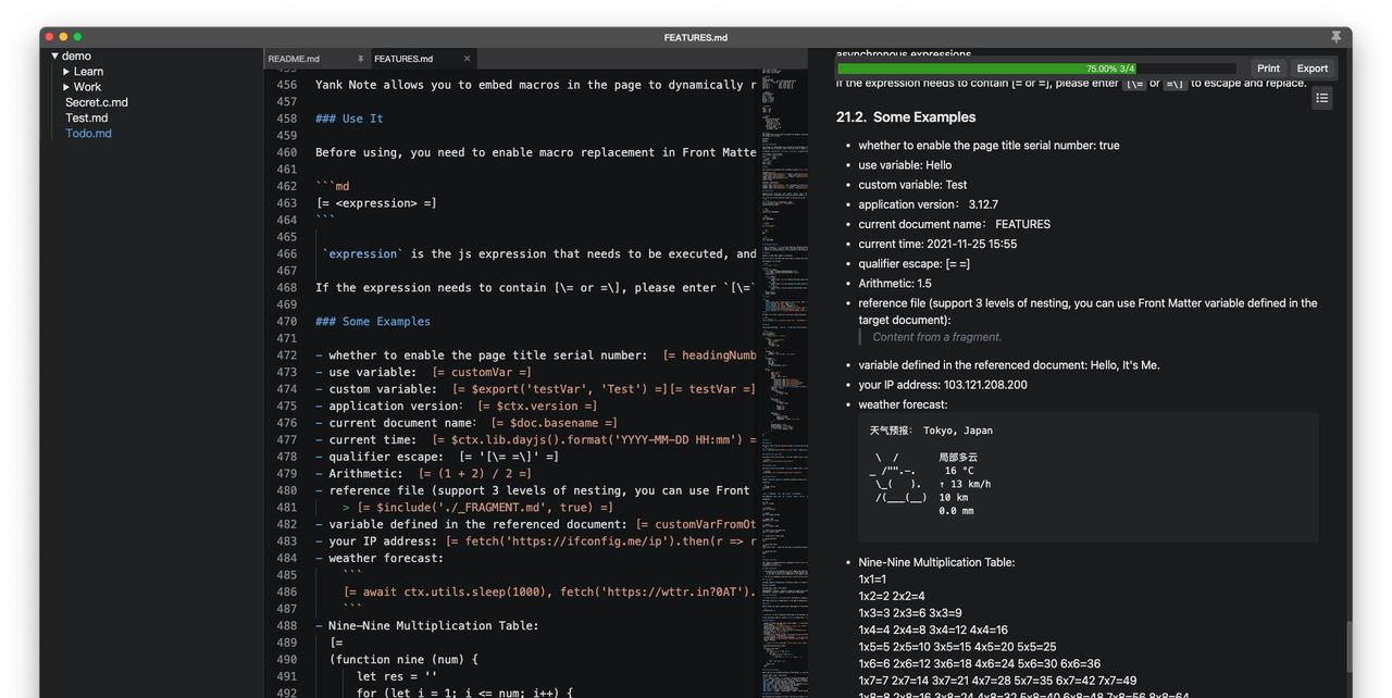 Yank Note: 一款面向程序员的高可扩展 Markdown 编辑器