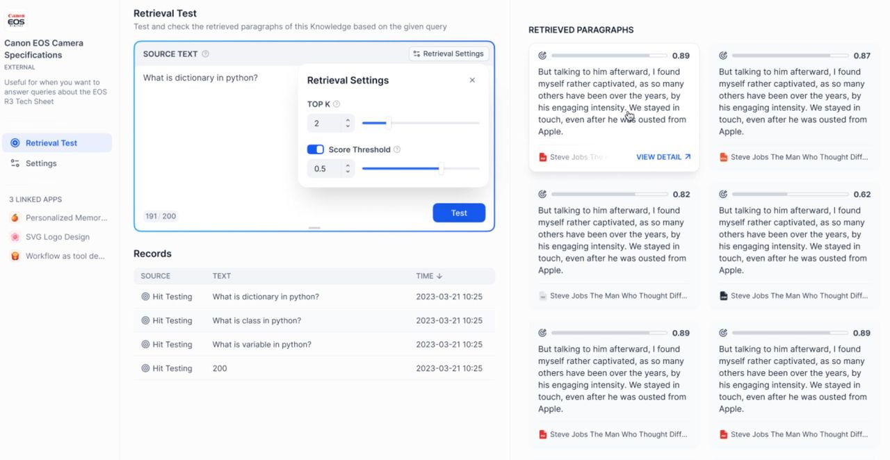 Dify外部知识库API对接使用教程