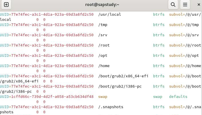 SUSE Linux系统SWAP分区扩容swapon failed: Invalid argument