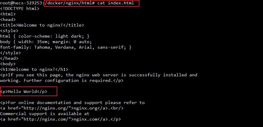 使用Docker安装并启动nginx