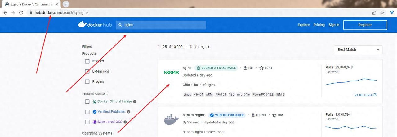 使用Docker安装并启动nginx