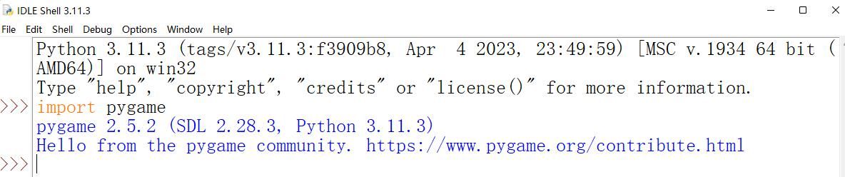 python游戏之Pygame安装