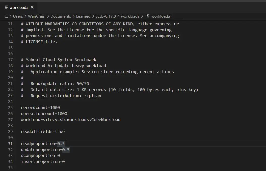YCSB数据库性能测试工具