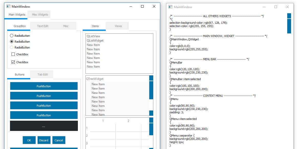 PyQt/PySide的界面美化工具，美化库