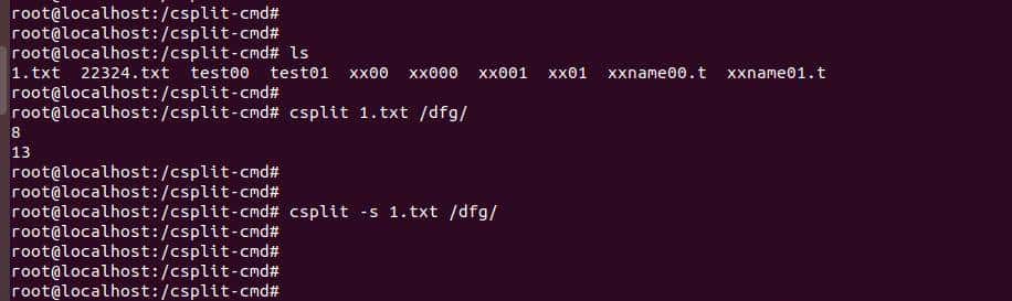 linux基础命令之csplit命令