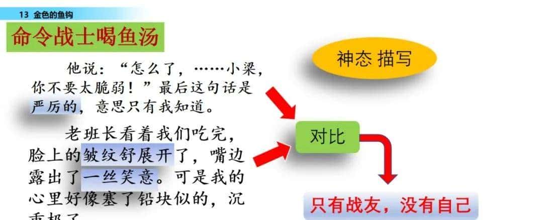 部编六年级语文下册第13课《金色的鱼钩》知识点及课堂测试题