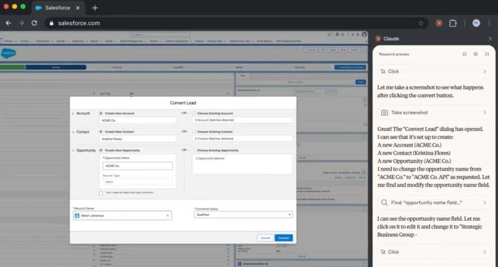 Claude杀进谷歌浏览器,Agent能点、能填、能跳转,让页面自己“动”起来
