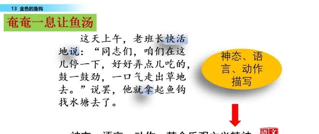 部编六年级语文下册第13课《金色的鱼钩》知识点及课堂测试题