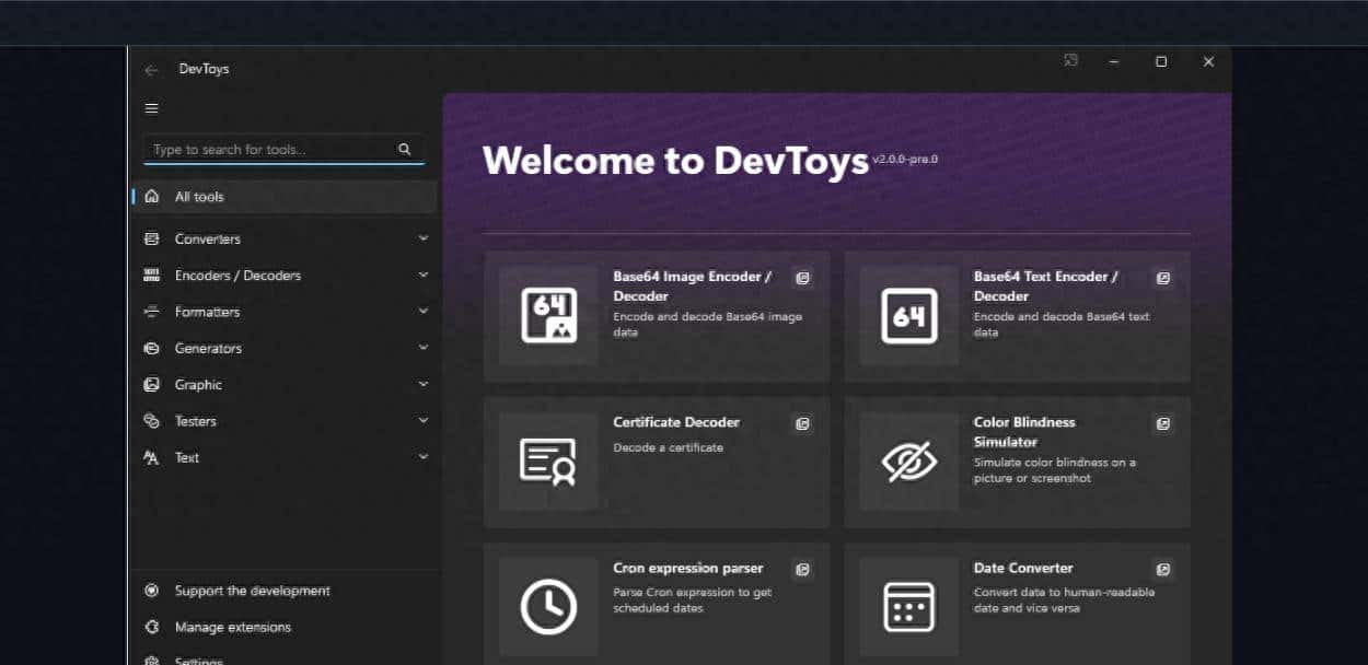 DevToys：开发者必备的开源瑞士军刀