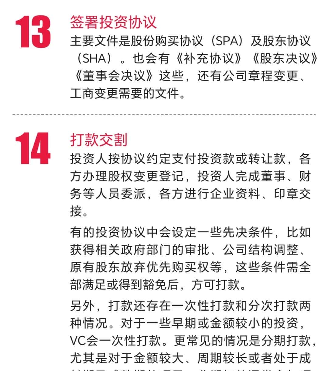 一张图了解股权投融资流程:种子、天使、VC