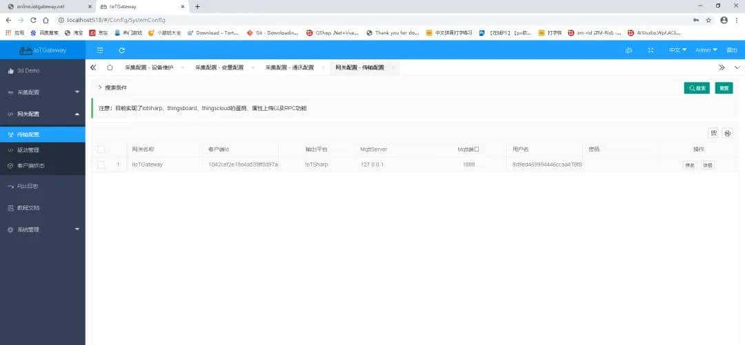C# .NET6+SQLite物联网平台演示