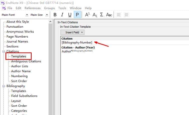 Endnote更改文中的参考文献格式