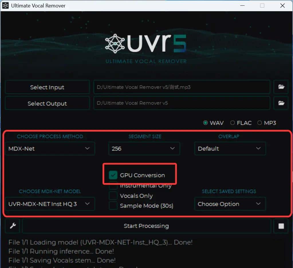 Ai音频分离神器！UVR5，一键分离人声与伴奏，免费开源