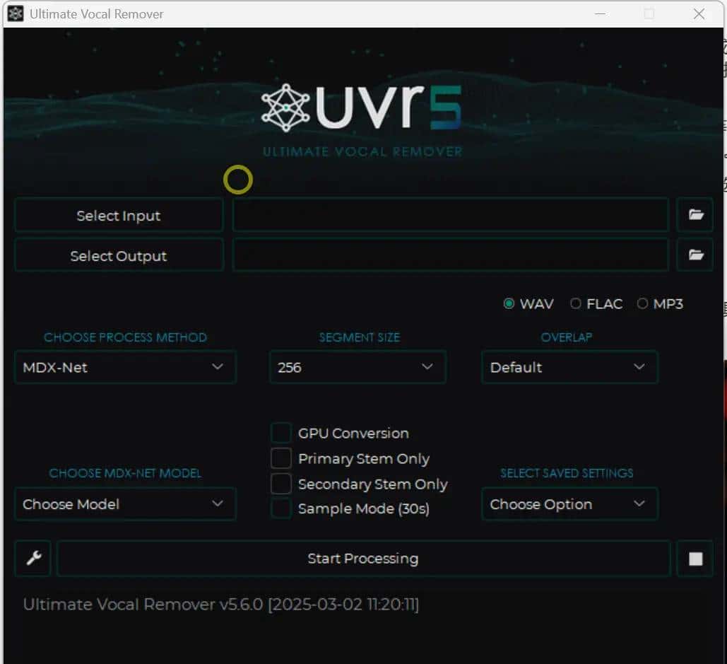 Ai音频分离神器！UVR5，一键分离人声与伴奏，免费开源