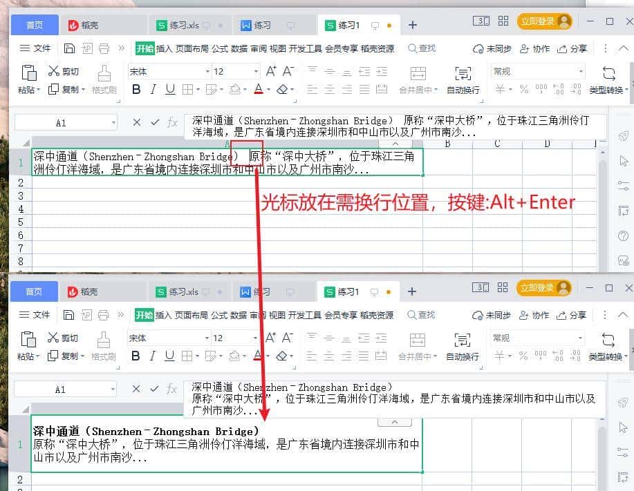 「Excel技巧」单元格自动换行、强制换行