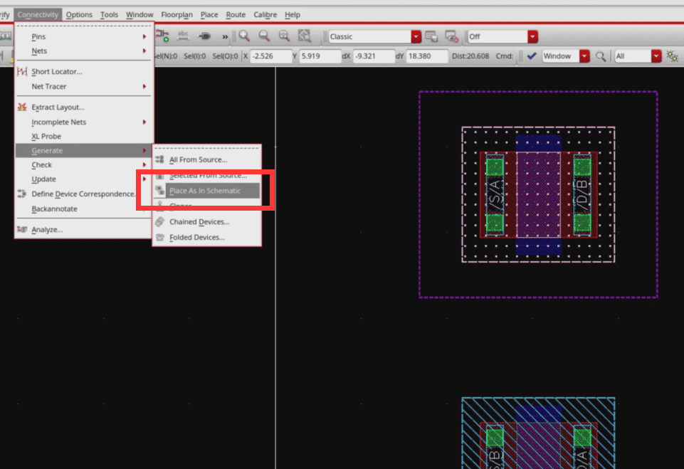 layout常用操作，DFF触发器版图为例