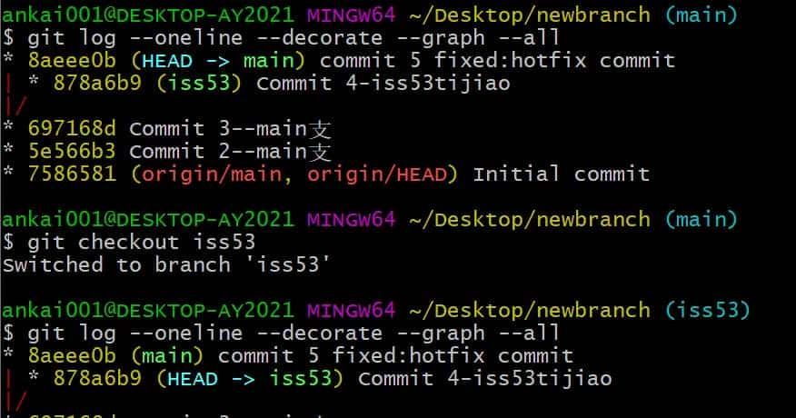 Git (13) -- Git 分支 -- 分支的新建与合并