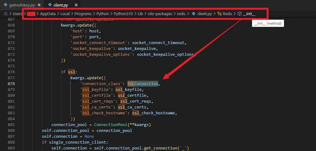 【Azure Redis 缓存】 Python连接Azure Redis, 使用redis.ConnectionPool 出现 "ConnectionResetError: [Errno 104...