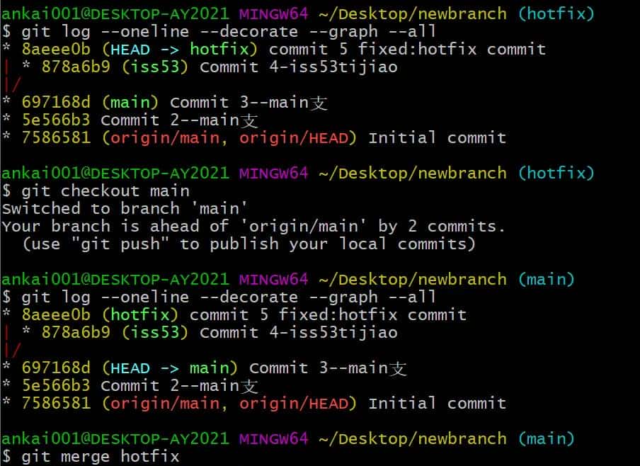Git (13) -- Git 分支 -- 分支的新建与合并