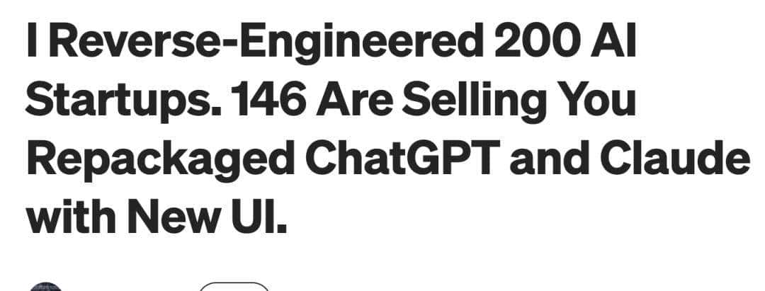 自研变套壳！开发者逆向200家AI公司前端代码、追踪API：146家实则套壳ChatGPT等，多家技术栈都一样，却赚75倍暴利