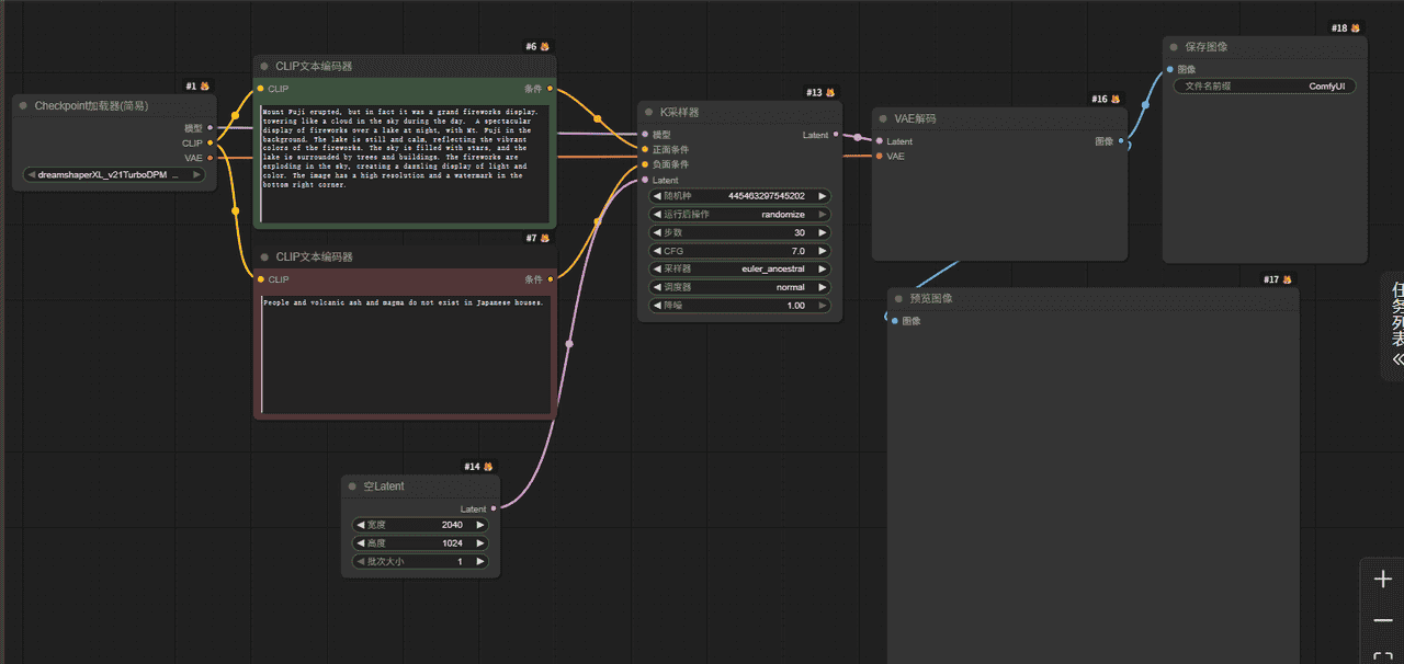 【AI学习-comfyUI学习-文生图-各个部分学习-第一步】