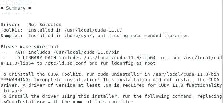 Ubuntu18.04安装CUDA11.0和cudnn8.1.1
