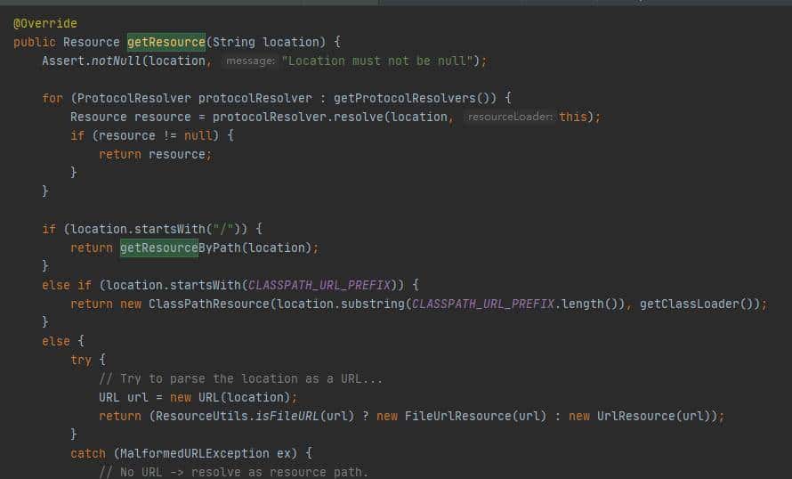 spring中的资源的加载
