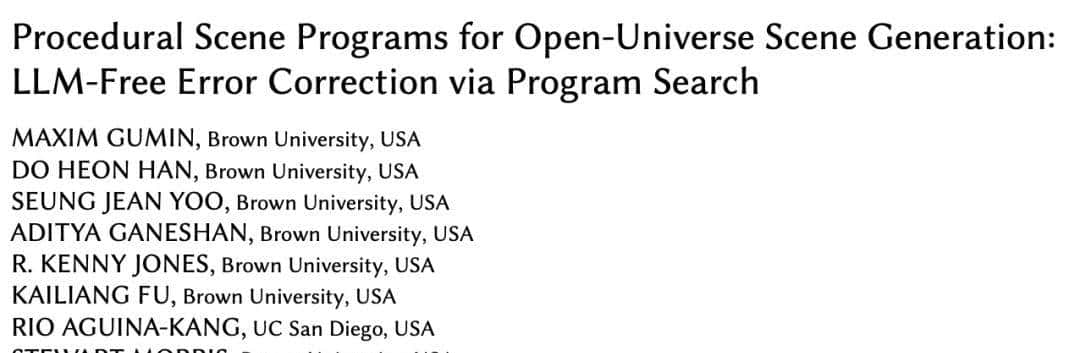 SIGGRAPH Asia 2025 | 让3D场景生成像「写代码」一样灵活可控