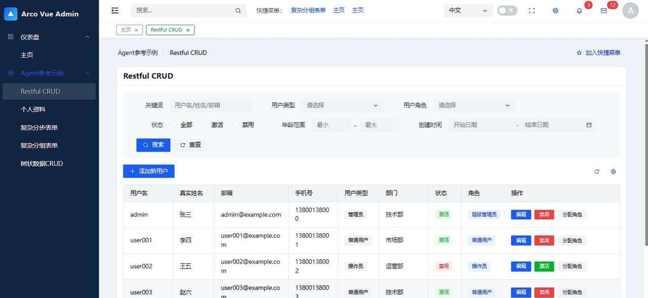 开源一套适合AI编程的Admin Template