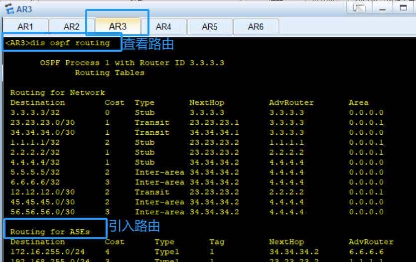 配置OSPF基本功能配置