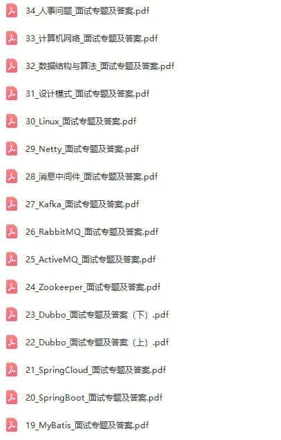 2021 Java面试题大全2000+面试题附答案详解，看完跳槽吊打面试官