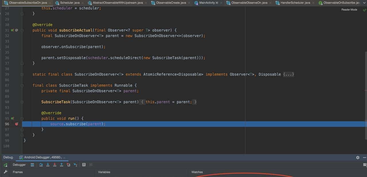 android RxJava 线程切换原理探索
