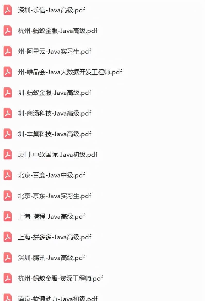 2021 Java面试题大全2000+面试题附答案详解，看完跳槽吊打面试官