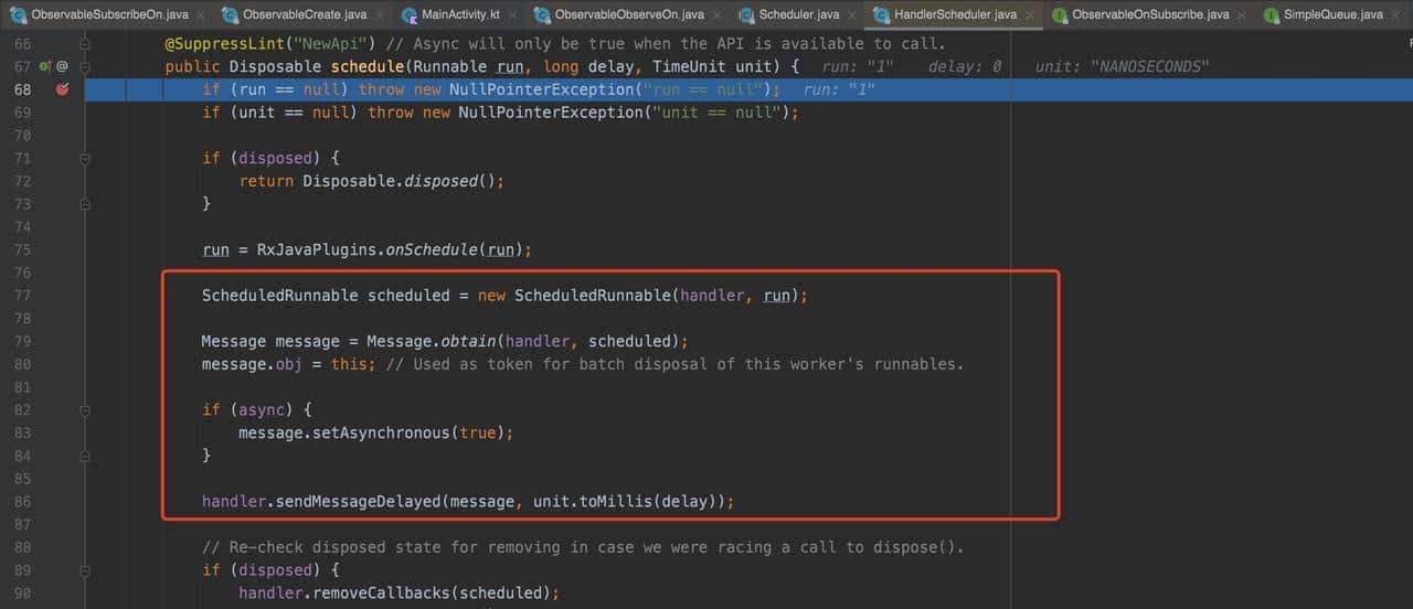 android RxJava 线程切换原理探索