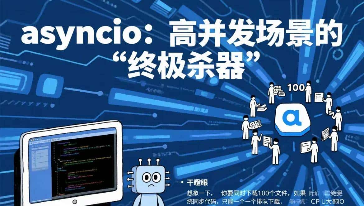 Python必学!3步解锁asyncio异步编程 性能直接狂飙10倍!