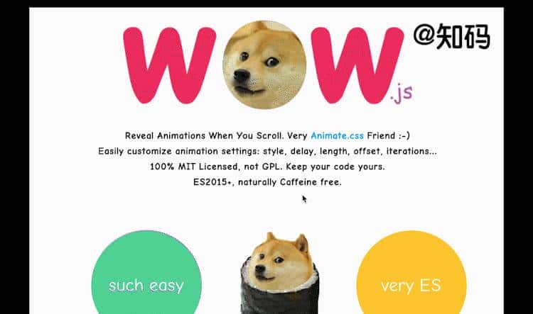 让网站动起来的js库，真漂亮，再也不用写复杂的动画了~wow.js