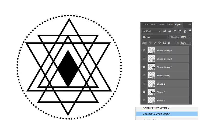 PS软件操作技巧,绘制几何图案