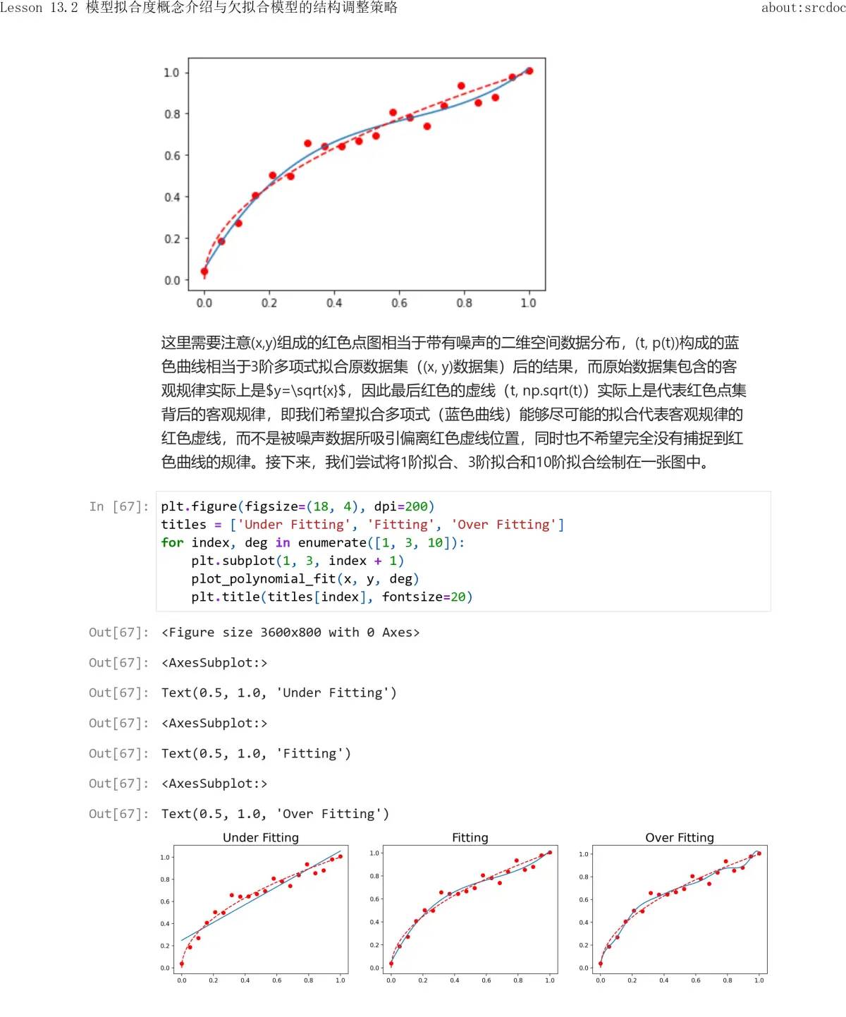13.2 模型拟合度概念介绍与欠拟合模型的结构调整策略