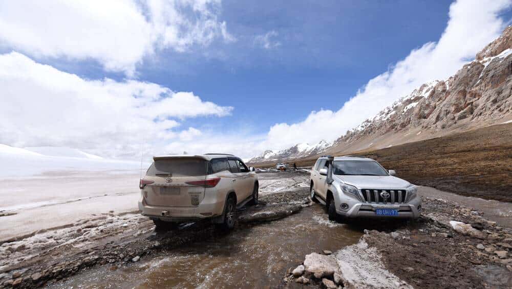 柴油普拉多3000VX,3车4人自驾澜沧江源头,路程艰险