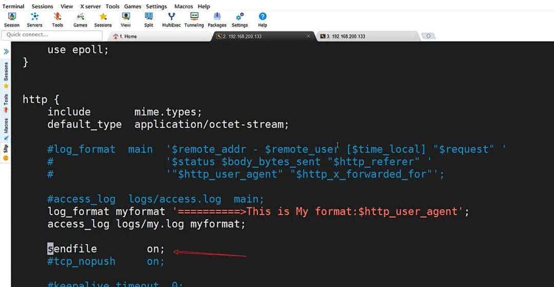 Nginx的http块sendfile,keepalive_timeout的配置指令说明,