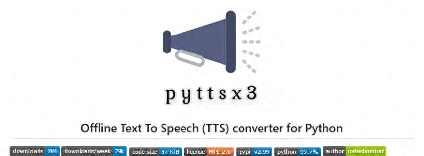 基于Python的离线文本转语音TTS引擎pyttsx3,了解一下