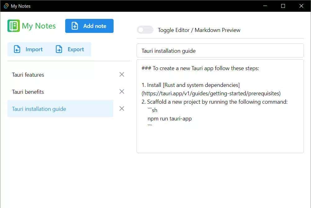 Tauri:快速、跨平台的桌面应用程序