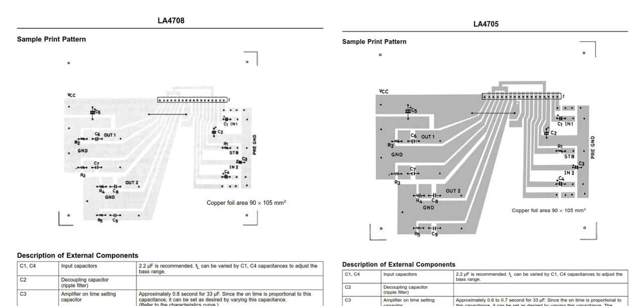 鲜有人知并且音质超好的25WX2/LA4705/4708HIFI功放芯片电路图
